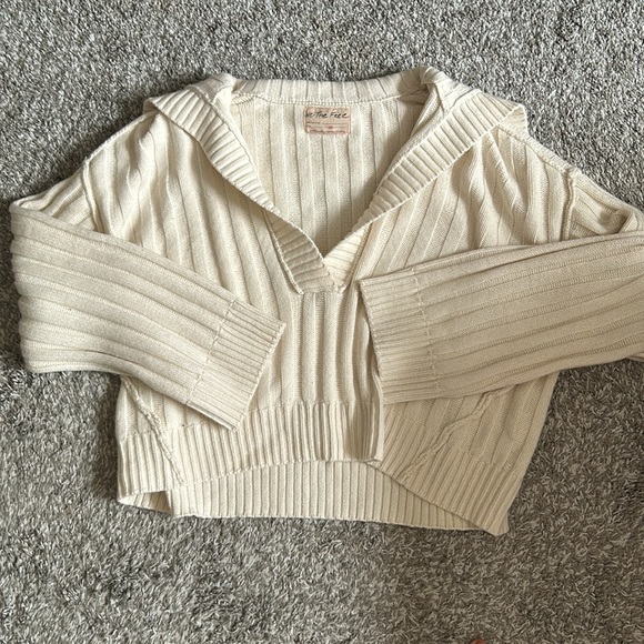 Free People We The Free Rudi Funnel Neck Sweater - Ivory - Picture 4 of 8